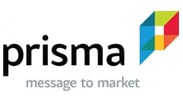 Prisma logo with colorful shapes on a white background