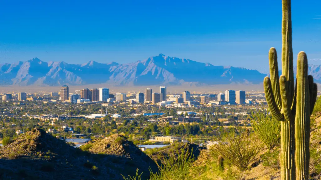 A view of the Phoenix skyline during the day